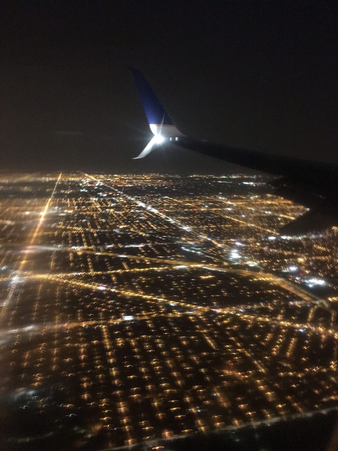 Chicago through the plane window.