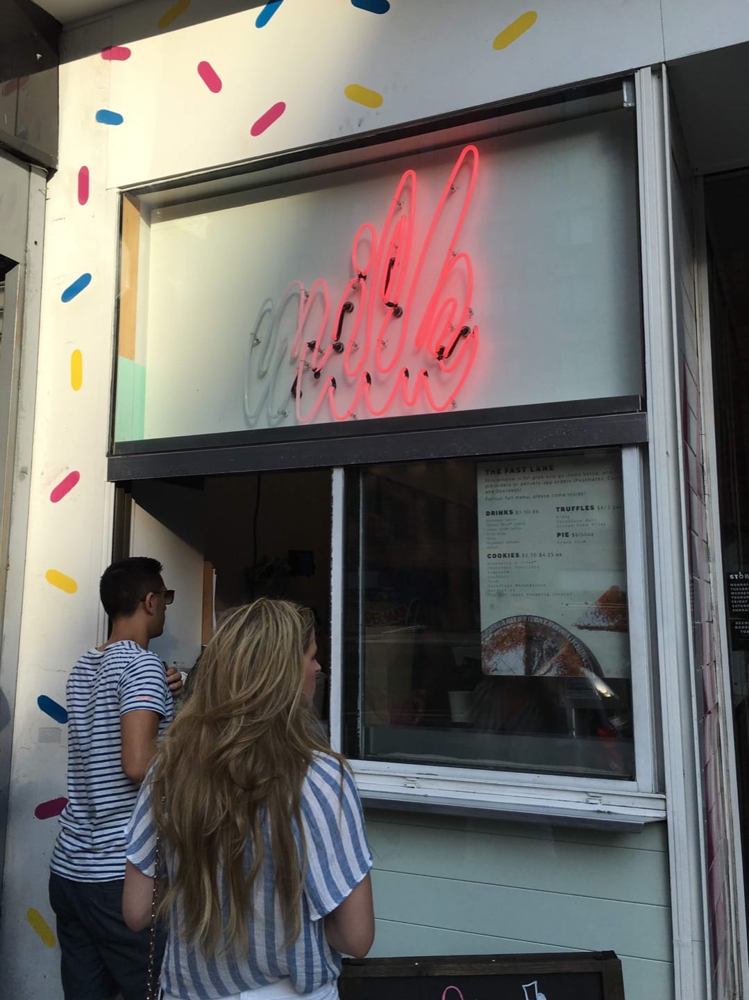 A view of the Milk Bar counter